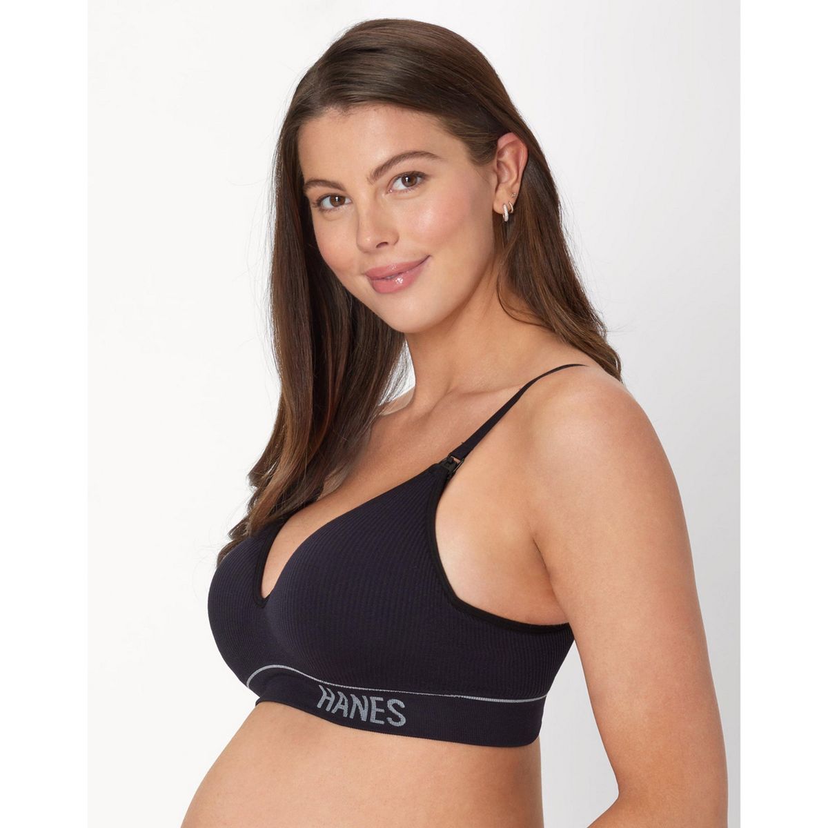 Hanes Maternity Women's Rib Nursing Bralette - thumbnail 2