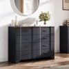 Farmhouse Drawers Dresser for Bedroom, Wood Curved Wide Chest of Drawers - 2 of 4