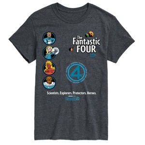 Men's - Marvel - Fantastic Four Scientists Explorers Protectors Heroes Short Sleeve Graphic T-Shirt - 1 of 4