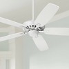 52" Casa Vieja Journey Modern Indoor Ceiling Fan with Remote Control Classic White for Living Kitchen House Bedroom Family Dining Home Office Room - 2 of 4