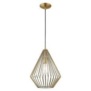 Livex Lighting Linz 1 - Light Pendant in  Antique Brass - 1 of 4
