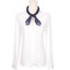 INSPIRE CHIC Women Polka Dots Cotton Linen Retro Solid Color Plain Square Neck Scarves 1Pc - 2 of 4
