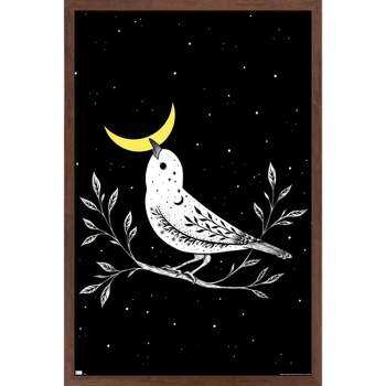 Trends International Episodic Drawing - Moon Bird Framed Wall Poster Prints