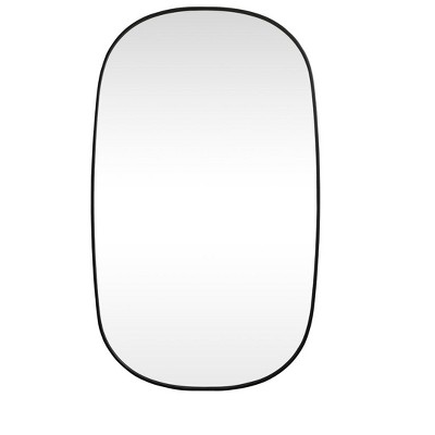 Elegant Lighting Metal Frame Oval Mirror 36x60 Inch in Black