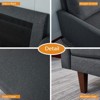 Linen Sofa Modern Couch Comfy Loveseat with Wooden Legs for Living Room, Bedroom, Office - 4 of 4
