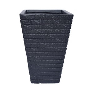 Maggift Planter, Floor Standing Rectangular Planter, Modern Design Outdoor Planter for Garden, Patio Door, Black, 10.25"*10.25"*16" - 1 of 4