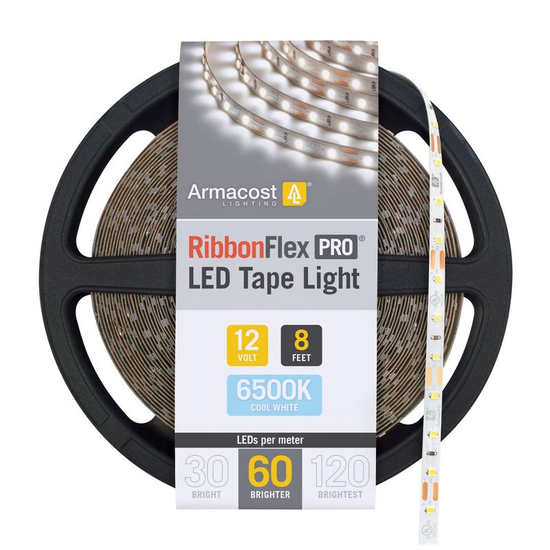Armacost Lighting RibbonFlex Pro 12V White LED Strip Light Tape 60 LEDs/m Cabinet Lights, 1 of 2
