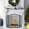 Tangkula 3-Panel Fireplace Screen Decoration Cover Child Baby Pets Safty Fire Folded Doors - 3 of 4