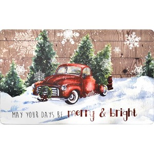 J&V TEXTILES 20"x32" Holiday Themed Christmas Xmas Cushioned Anti-Fatigue Kitchen Mat (May Your Days Be Merry) - 1 of 3