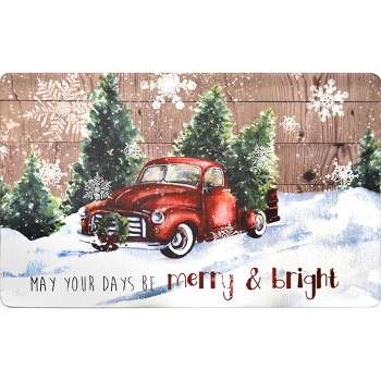 J&V TEXTILES 20"x32" Holiday Themed Christmas Xmas Cushioned Anti-Fatigue Kitchen Mat (May Your Days Be Merry)
