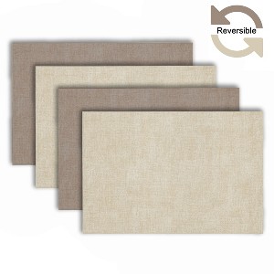 Dainty Home Amalfi Faux Leather Reversible 2 Pattern Rectangular Placemat Set Of 4 - 1 of 3