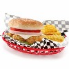 Aoibox 6Pcs Red-Oval Plastic Fast Food Serving Baskets, Great for Burgers, Fries, Sandwiches, Dishwasher and Microwave Safe - 3 of 4