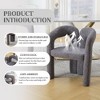 Lyngins 2-Pack Modern Accent Chair – Elephant Feet Design & Curved Back, Upholstered Dining Chair/Barrel Side Chair/Armchair for Living Room - 3 of 4