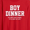 Men's - Instant Message - Boy Dinner Way Of Life Long Sleeve Graphic T-Shirt - 2 of 4
