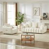 3-Seater + 1-Seater Teddy Fabric Sofa Set with Wooden Frame and Thick Cushions, 4 Removable Pillows - 4 of 4