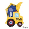 Big Dot of Happiness Construction Truck - Shaped Fill-in Invitations - Baby Shower or Birthday Party Invitation Cards with Envelopes - Set of 12 - 2 of 4
