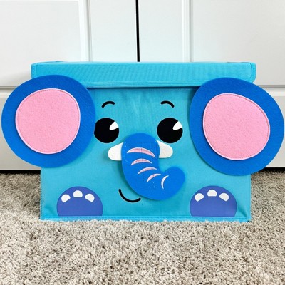 QUOKKA Fabric Toy Storage Box for Kids - Elephant | XL | XXL - Foldable Toy Storage Bin