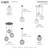 Livex Lighting Geometrix 3 - Light Pendant in  Brushed Nickel - 4 of 4