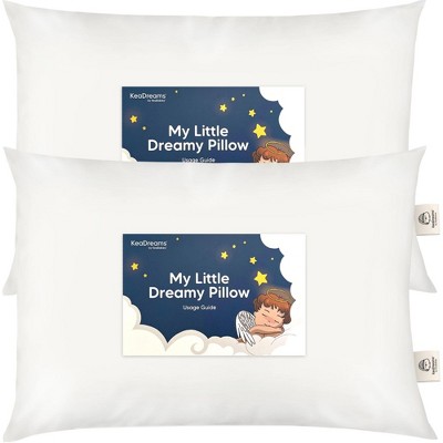 KeaBabies Toddler Pillow - Soft Organic Cotton Kids Pillows for Sleeping - Travel Pillow for Kids Age 2-5