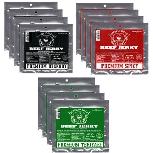 Buffalo Bills 1oz Premium Assorted Beef Jerky Packs 12-Count (beef jerky made from top round) - 1 of 4