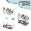 YIGII SPACEKEEPER Clear Storage Organizer Bins 4 Pack Plastic Pantry Organization and Storage Baskets , Containers for Kitchen, Fridge, Countertops - 4 of 4