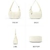 Small Puffer Crescent Shoulder Bag , Nylon Quilted Shoulder Purses, Puffy Handbags with Adjustable Strap - 2 of 4