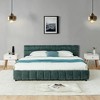 NicBex California King Size Wooden Bed Frame with Chenille Upholstered Headboard,Modern Platform Bed,No Box Spring Needed - 4 of 4