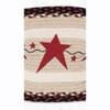 Earth Rugs Primitive Star Burgundy Oval Placemat 13"x19" Rustic Farmhouse Jute Table Decor - 3 of 3