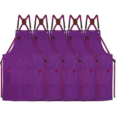 Heavy-Duty Multi-Pocket Canvas Apron - for Gardening, Painting, BBQ, Carpentry & More, Adjustable Sizes M to XXL for All Professions