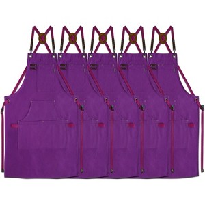 Heavy-Duty Multi-Pocket Canvas Apron - for Gardening, Painting, BBQ, Carpentry & More, Adjustable Sizes M to XXL for All Professions - 1 of 4