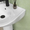 20 in. W x 16.5 in. D Vitreous China U-Shaped Vessel Sink with Single Faucet Hole Pedestal Combo White Bathroom Sink - 2 of 4