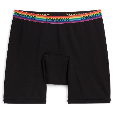 Tomboyx Boxer Briefs Underwear, 4.5 Inseam, Cotton Stretch Comfortable Boy  Shorts Black Rainbow X Small : Target