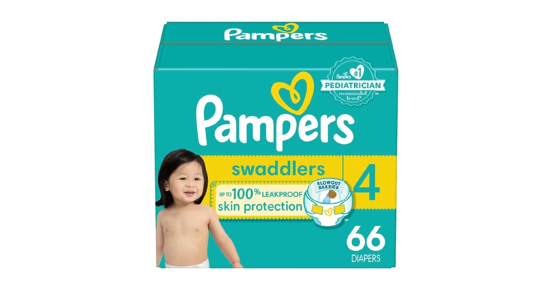 Pampers Swaddlers Sensitive Disposable Diapers - Size 4 - 66ct