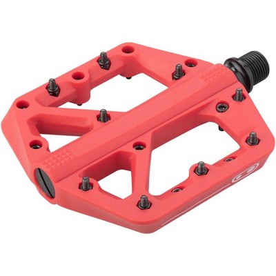 Crank Brothers Stamp 1 Platform Pedals 9/16" Composite Body Hex Pins Red Small