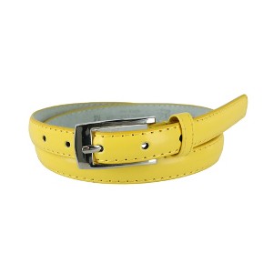 CTM Women's Skinny 3/4 Inch Leather Dress Belt - 1 of 4
