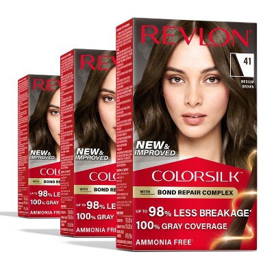 Revlon ColorSilk Permanent Hair Color with Bond Repair Complex - 13.2 fl oz/3ct