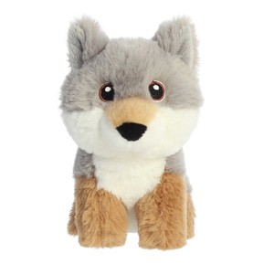 Aurora Mini Wolf Eco Nation Eco-Friendly Stuffed Animal Gray 4.5" - 1 of 4