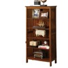 Gorgeous Styling Antique Oak Finish 1pc Media Shelf Solid wood Storage Books 5-Shelves Open Cabinet Shelf - 3 of 4