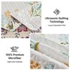 Inhand Microfiber Print Quilt Bedding Set, Flower print Soft Lightweight Coverlet For All Season - 3 of 4