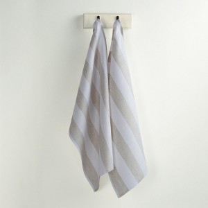 Solino Home Stripe Linen Kitchen Towels, Set of 2 | Cabana Stripe - 1 of 4