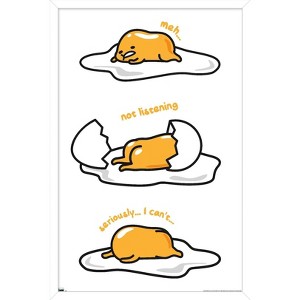 Trends International Gudetama - Not Listening Framed Wall Poster Prints - 1 of 4