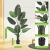 4FT Artificial Palm Tree Bird of Paradise Artificial Plant with 8 Trunks Natural Floor Plant Faux Banana Tree Home Office Living Room Green Decoratio - 3 of 4