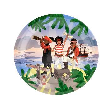 144-Pieces Pirate Party Supplies with Skeleton Paper Plates