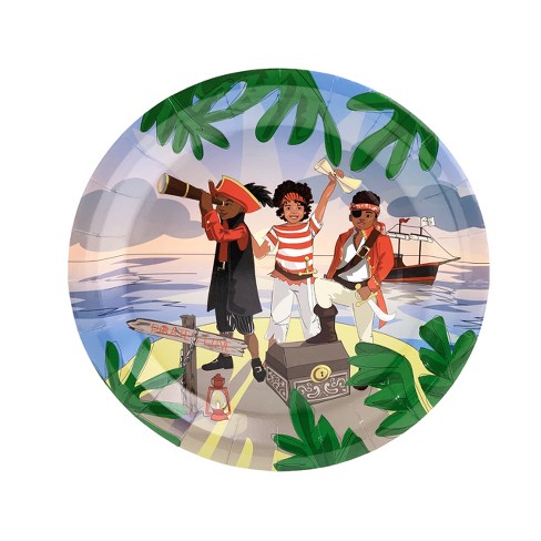 Pirate Treasure Paper Plates, 8 ct