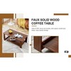 COWLOWN Modern and Practical Walnut Textured Coffee Tables, Double Layered Coffee Table for Living Room - 3 of 4