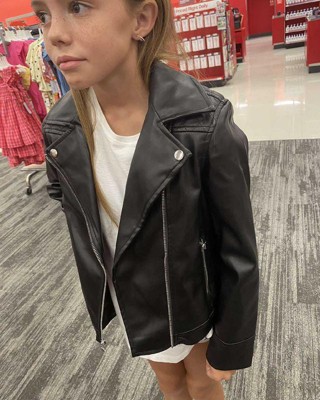 Target girls leather clearance jacket