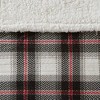 60"x70" Ridley Faux Mink to Berber Heated Throw Blanket Black - Woolrich: Rustic Microfiber, Hypoallergenic - 4 of 4