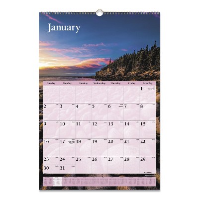 AT-A-GLANCE Scenic Monthly Wall Calendar 15.5 x 22.75 2022 DMW20128