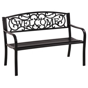 FDW Garden Bench Weatherproof Park Bench Ideal for Outdoor Spaces - 1 of 4