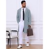 Lars Amadeus Men's Winter Single-Breasted Notched Lapel Long Overcoat - 4 of 4